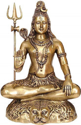 Brass Shiv with Trishul 22" image 0