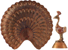 Brass Dancing Peacock-14cm image 1