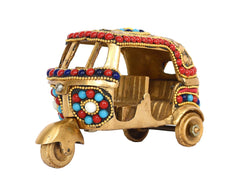 Brass Auto Rickshaw Tuk Tuk Miniature image 0