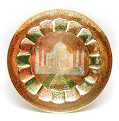 Brass Wall Hanging Plate Taj Mahal-9" image 0