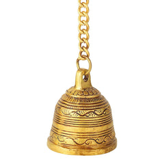 Brass Hanging Bell with Chain image 1