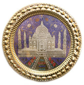 Brass Wall Hanging Plate Taj Mahal-7" image 0