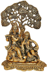 Metal Radha Krishna-17cm image 0