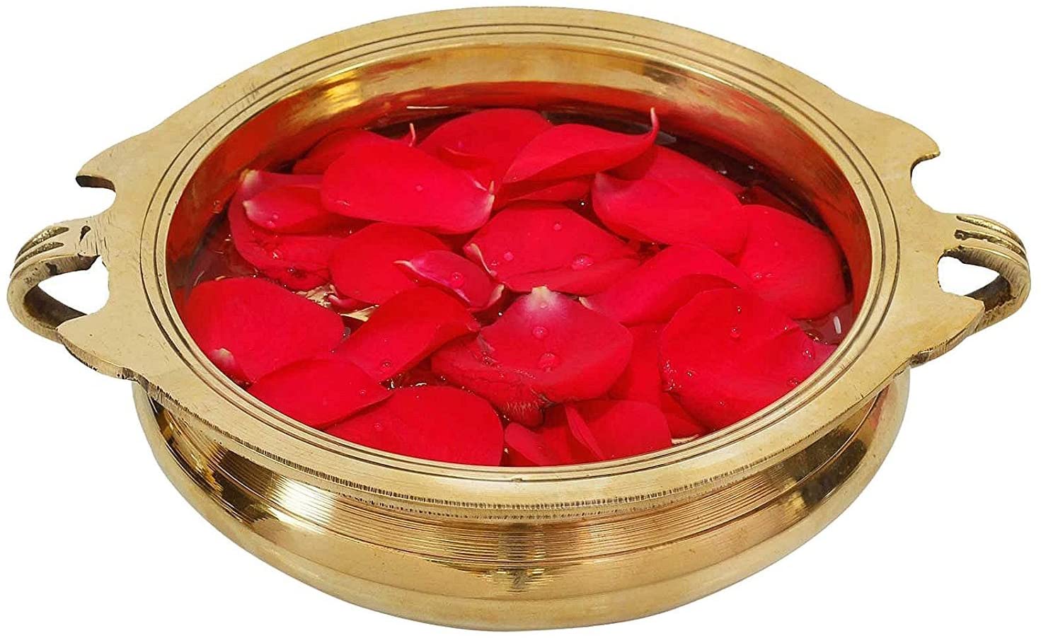 Decorative Plain Brass Urli 9" image 1