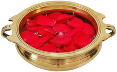 Decorative Plain Brass Urli 9" image 1