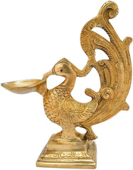 Brass Peacock Diya Oil Lamp  image 1