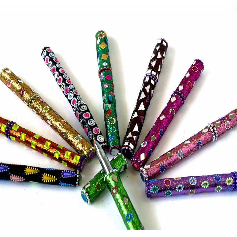 Hand Made LaK Pen with Colorful Handwork image 0