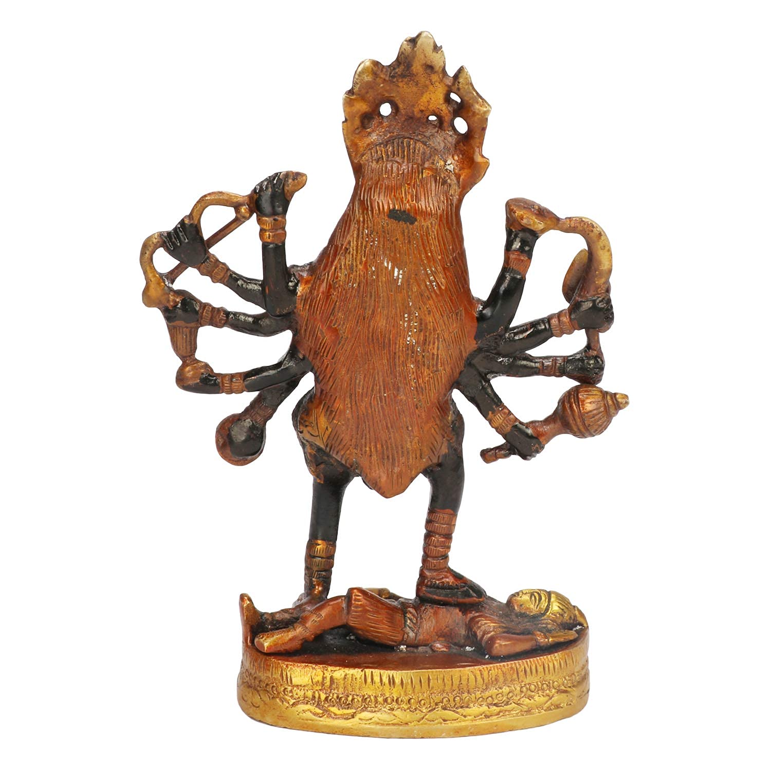 Brass Kaali Maa Goddess Mahakali Kalika Maa Statue image 1