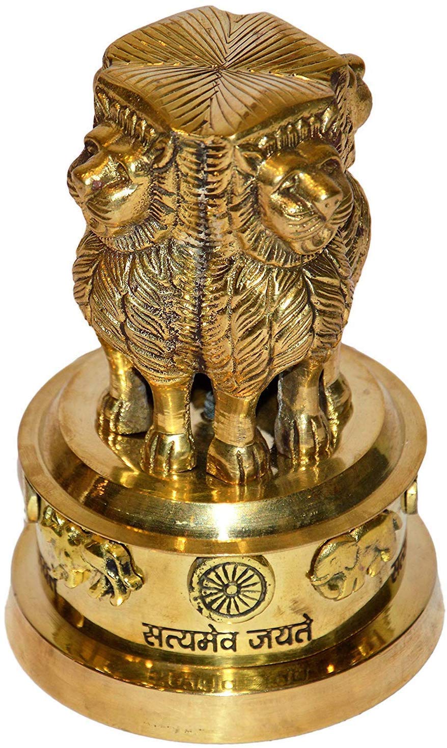 Brass Ashoka Pillar Miniature image 1