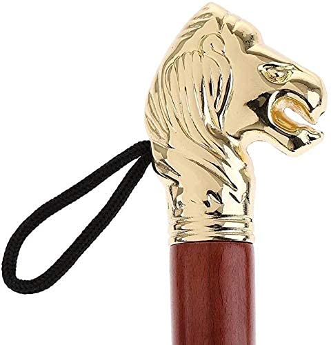 Brass Shoe Horn with Wooden Handle -17" image 1