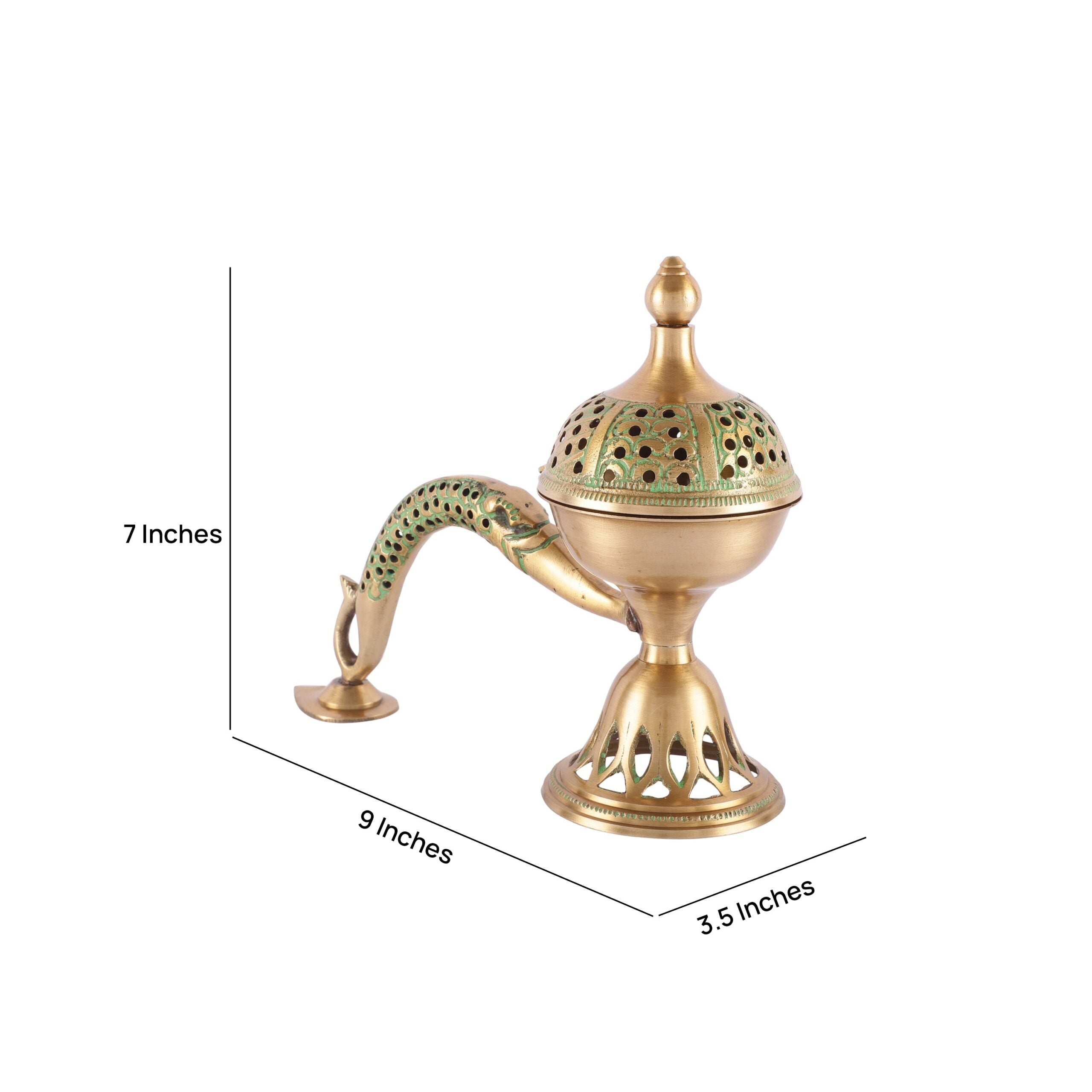 Brass Lobandan Incense Burner with Handle image 2