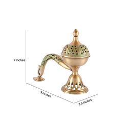 Brass Lobandan Incense Burner with Handle image 2
