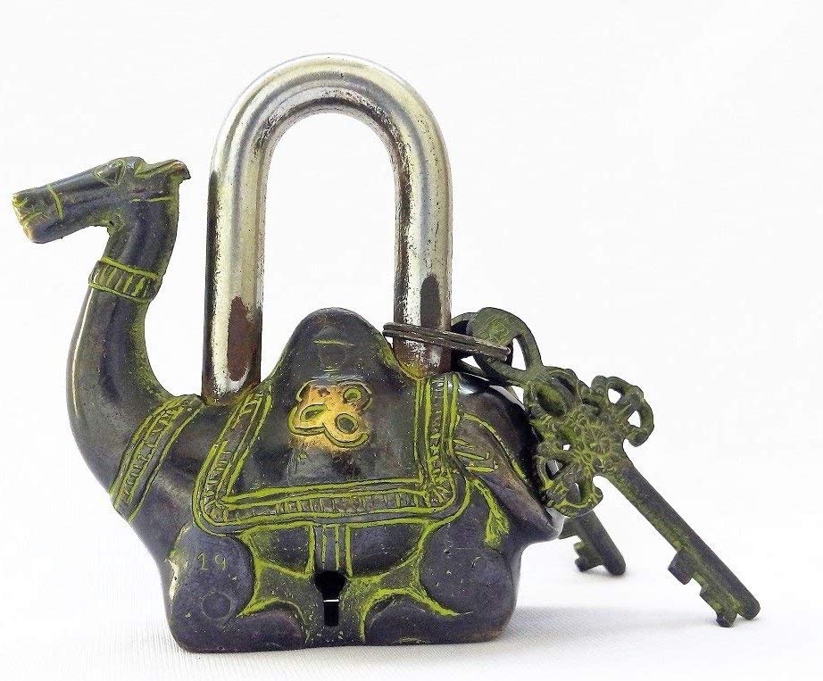Camel Shape Solid Vintage Style Brass Lock  image 0