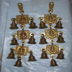 Brass Hanging Door Decorative Ganesh Bells image 1