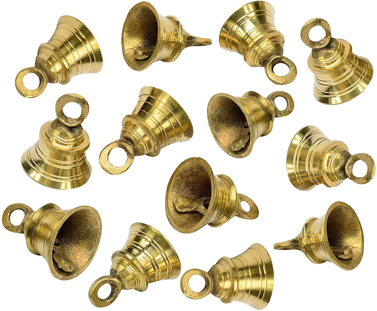 Set of 4 Brass Pooja Bell/Jingle Bells image 0