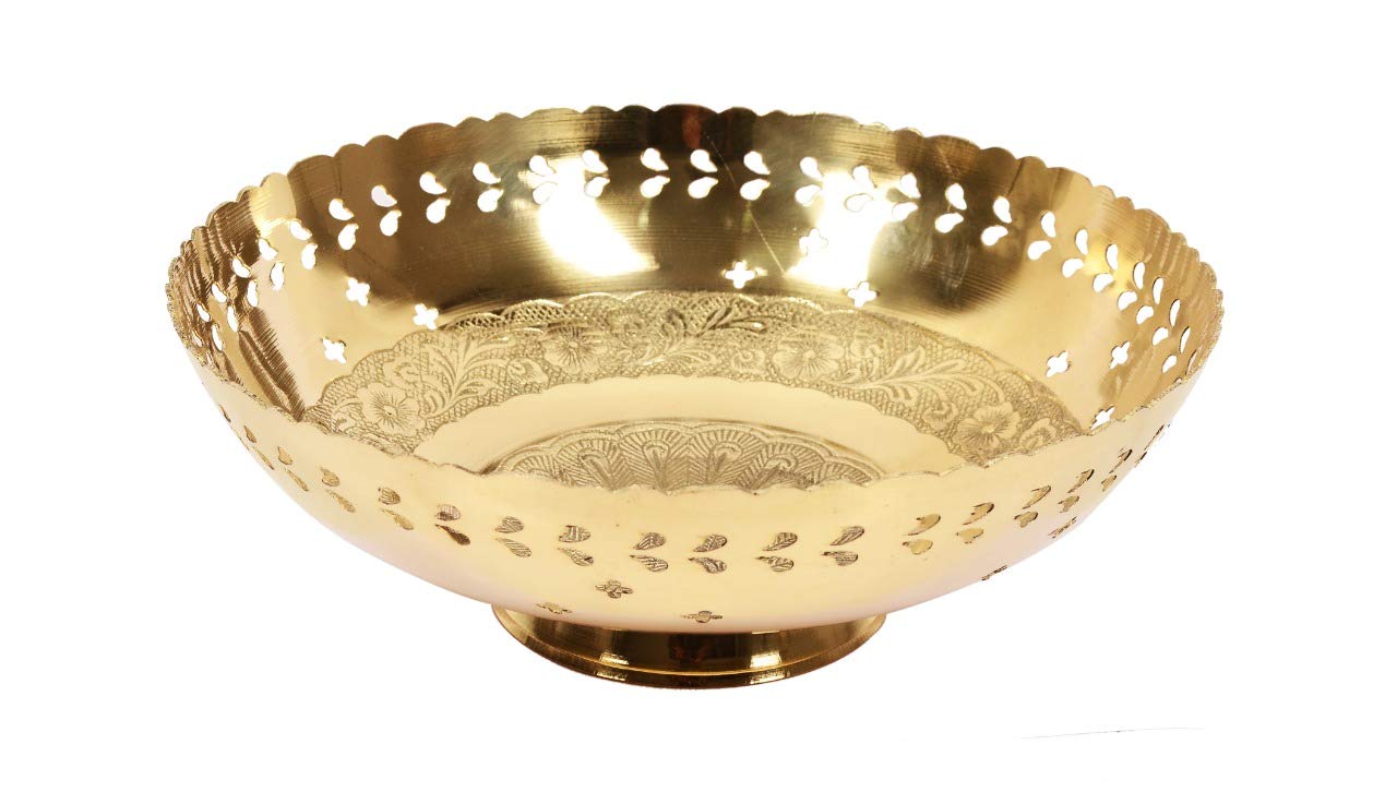 Brass Fruit Bowl 8" image 0