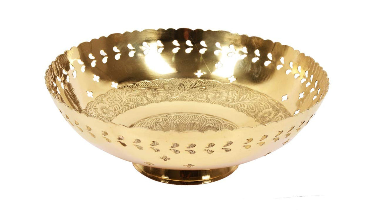 Brass Fruit Bowl 8" image 0