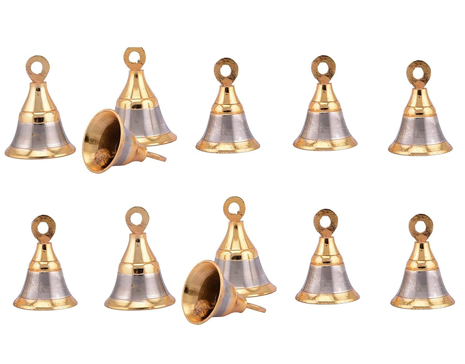 Set of 12 Brass Pooja Bell/Jingle Bells image 0
