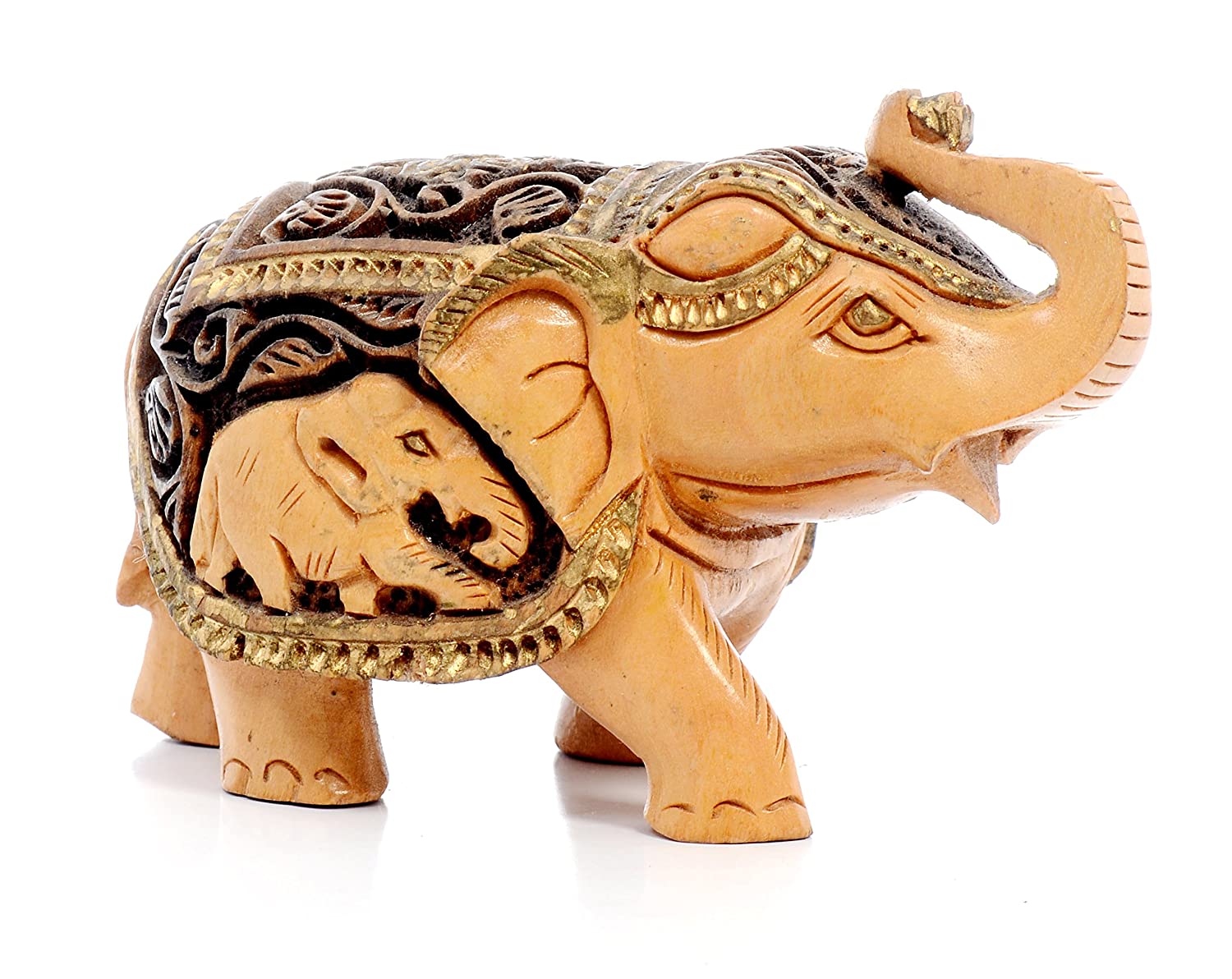 Wooden Carved Elephant 3" image 0
