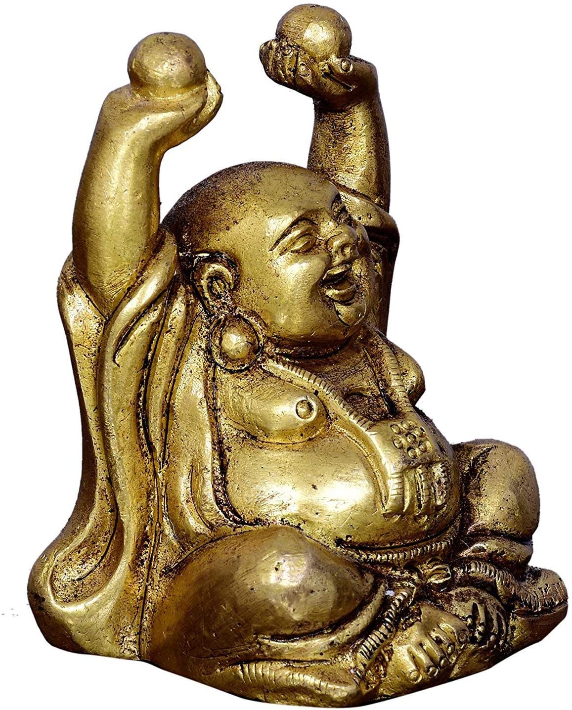 Brass Lauging Buddha image 1