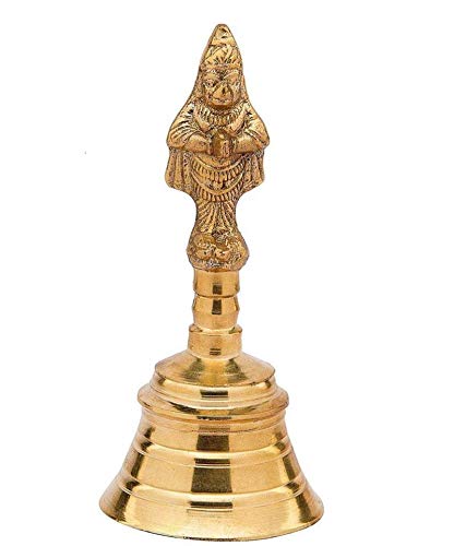 Brass Pooja Bell with Hanuman image 0