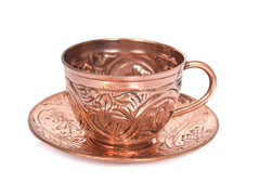Copper Cup and Saucer Set image 0
