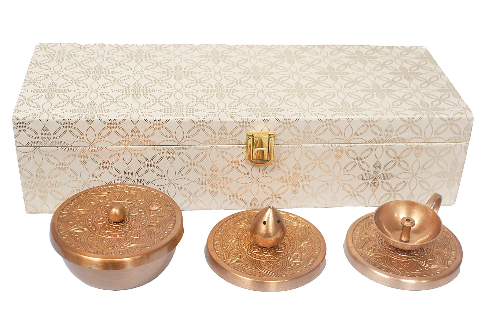 Brass Puja Combo Set with Box image 1