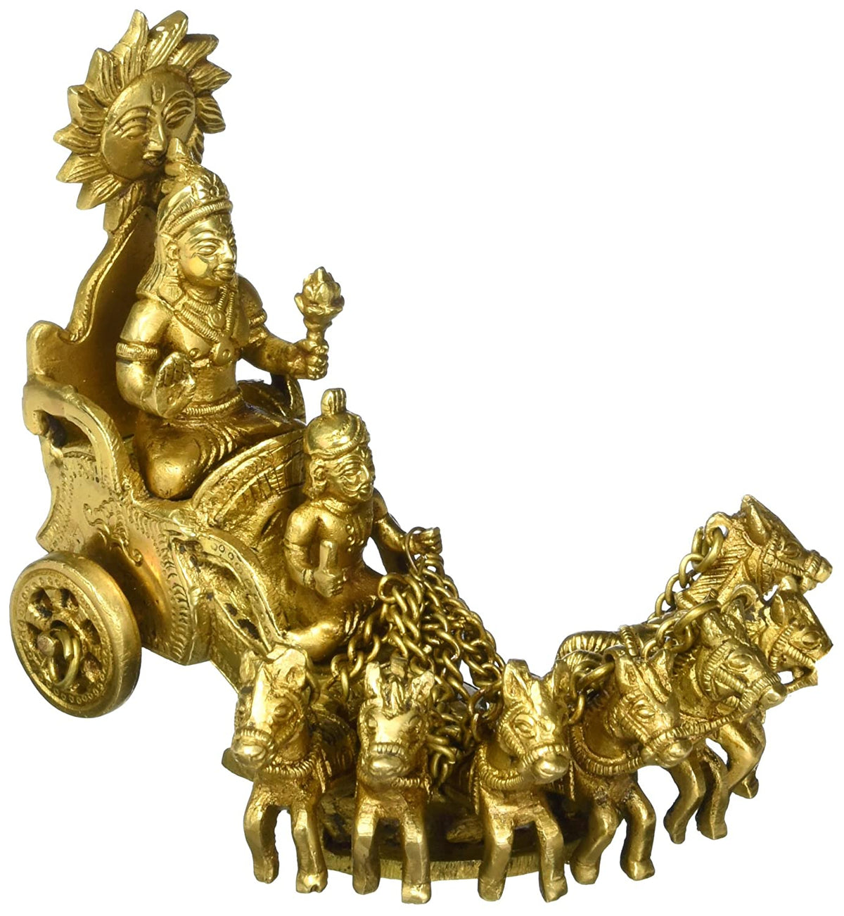 Brass Surya Dev Rath/Chariot Idol Statue image 0