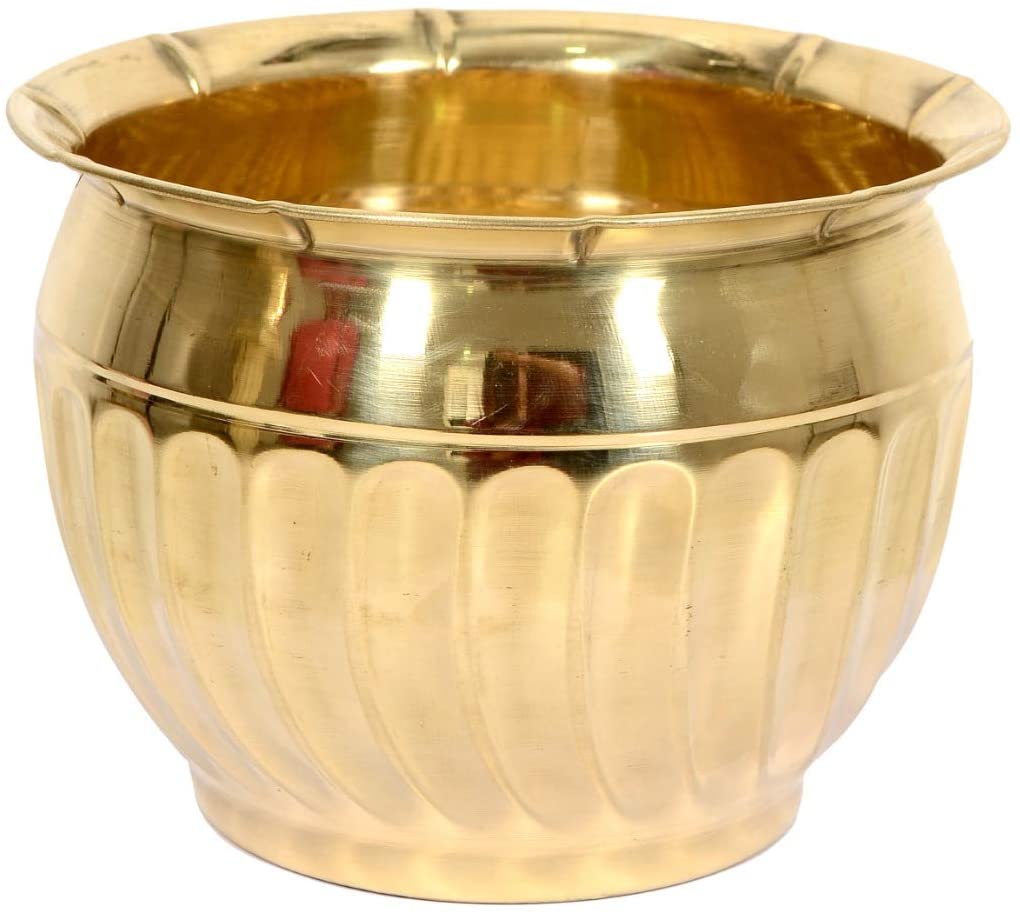Brass Planter 8" image 0