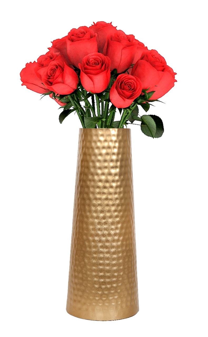 Metal Flower Vase 8" image 0