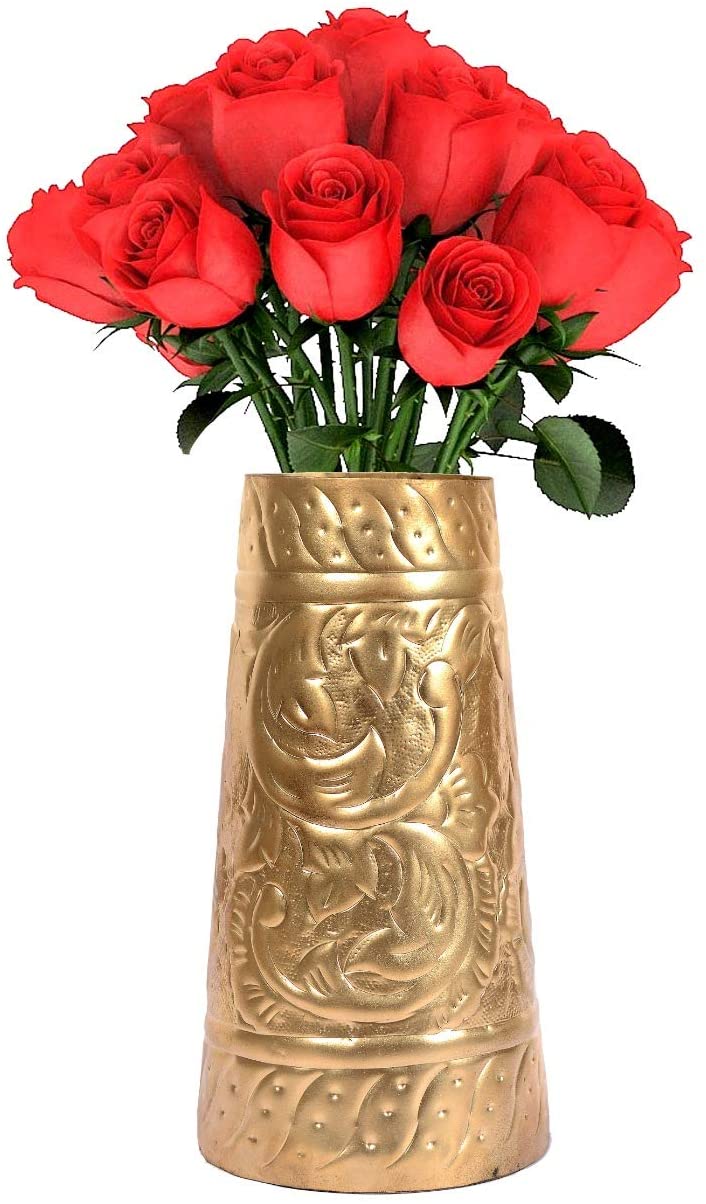 Metal Flower Vase 8" image 0