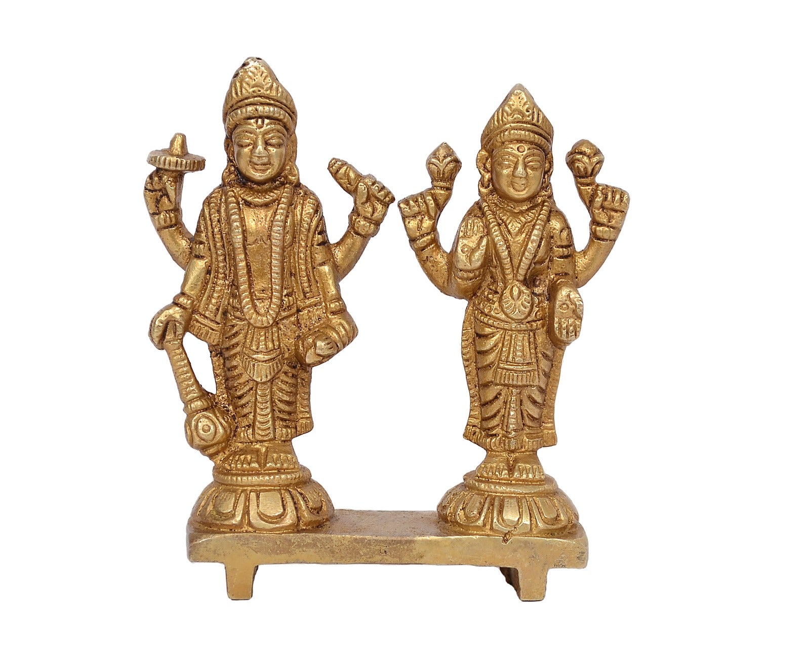 Brass Vishnu Laxmi image 0