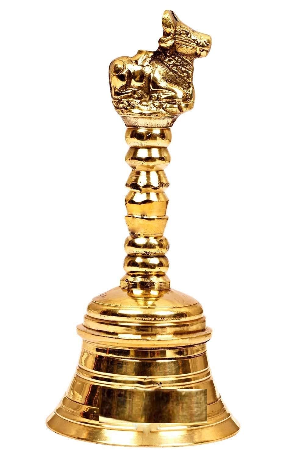 Brass Handle Bell with Nandi image 0