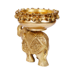 Brass Elephant Urli Bowl with Bells image 2