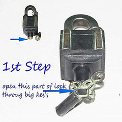 Vintage Brass Quare Ticky Puzzle Padlock with 6 Keys image 1