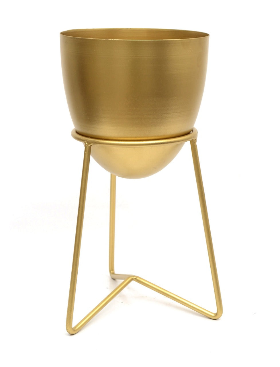 Metal Planter Pot with Metal 12" image 0