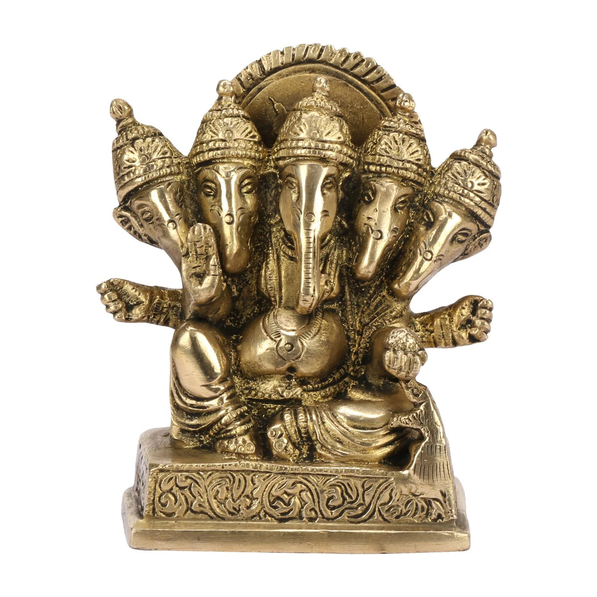 Brass Panchmukhi Ganesha Statue image 0
