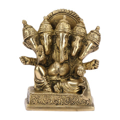 Brass Panchmukhi Ganesha Statue image 0