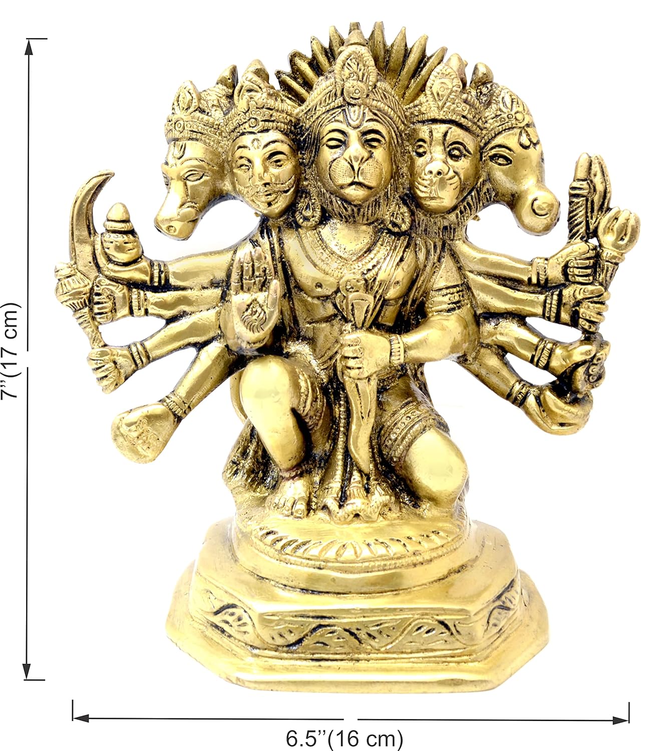 Brass Panchmukhi Hanuman image 1