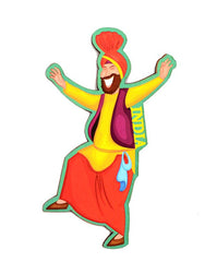 Wooden Fridge Magnet-Bhangra image 0