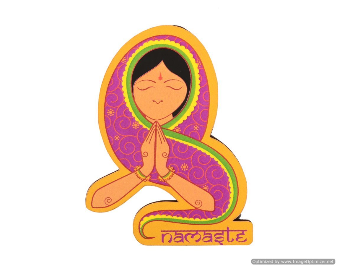 Wooden Fridge Magnet-Namaste image 0