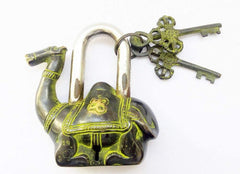 Camel Shape Solid Vintage Style Brass Lock  image 1