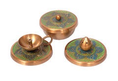 Brass Puja Combo Set with Box image 0