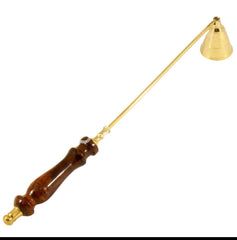 Brass Candle Snuffer With Wooden Handle image 1