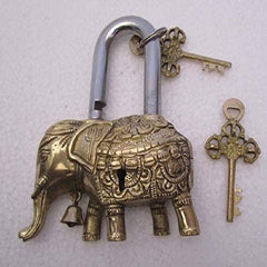 Elephant Shape Solid Vintage Style Brass Lock