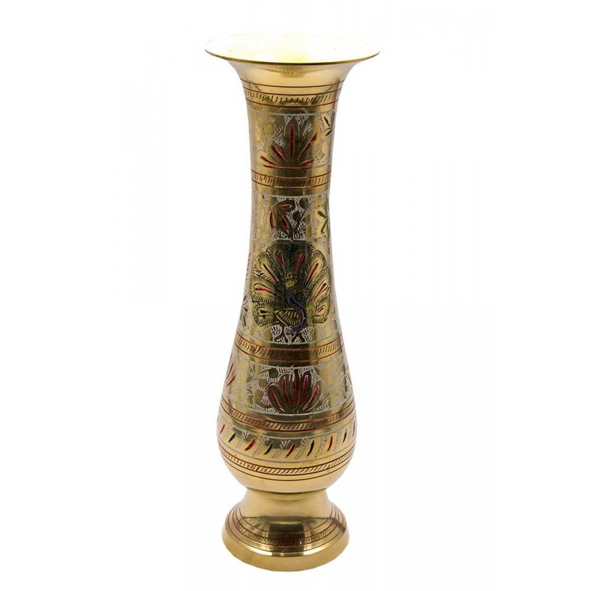 Brass Flower Vase 6" image 0