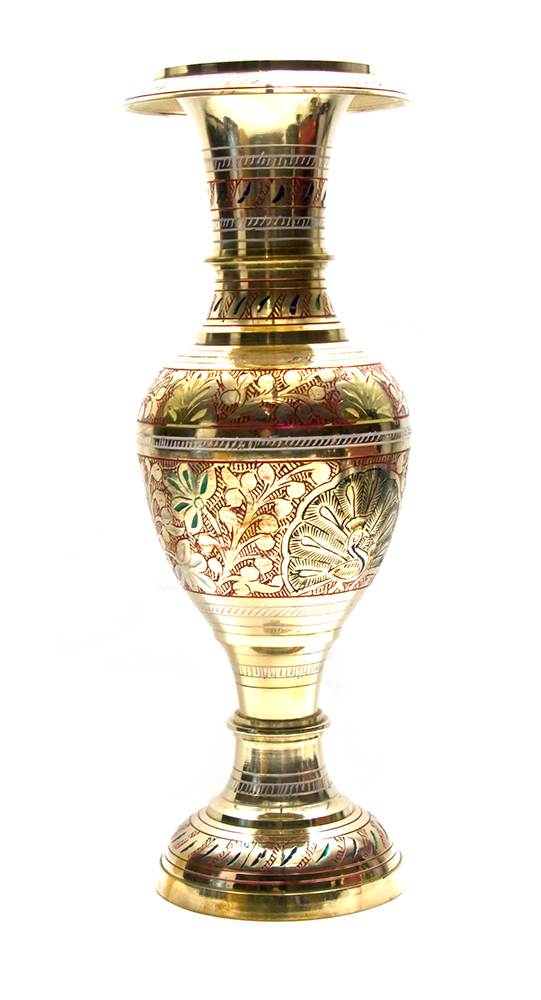 Brass Flower Vase 13" image 0