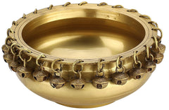 Ethnic Brass Urli with Bells (Size-6") image 0