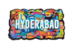 Wooden Fridge Magnet-Hyderabad image 0