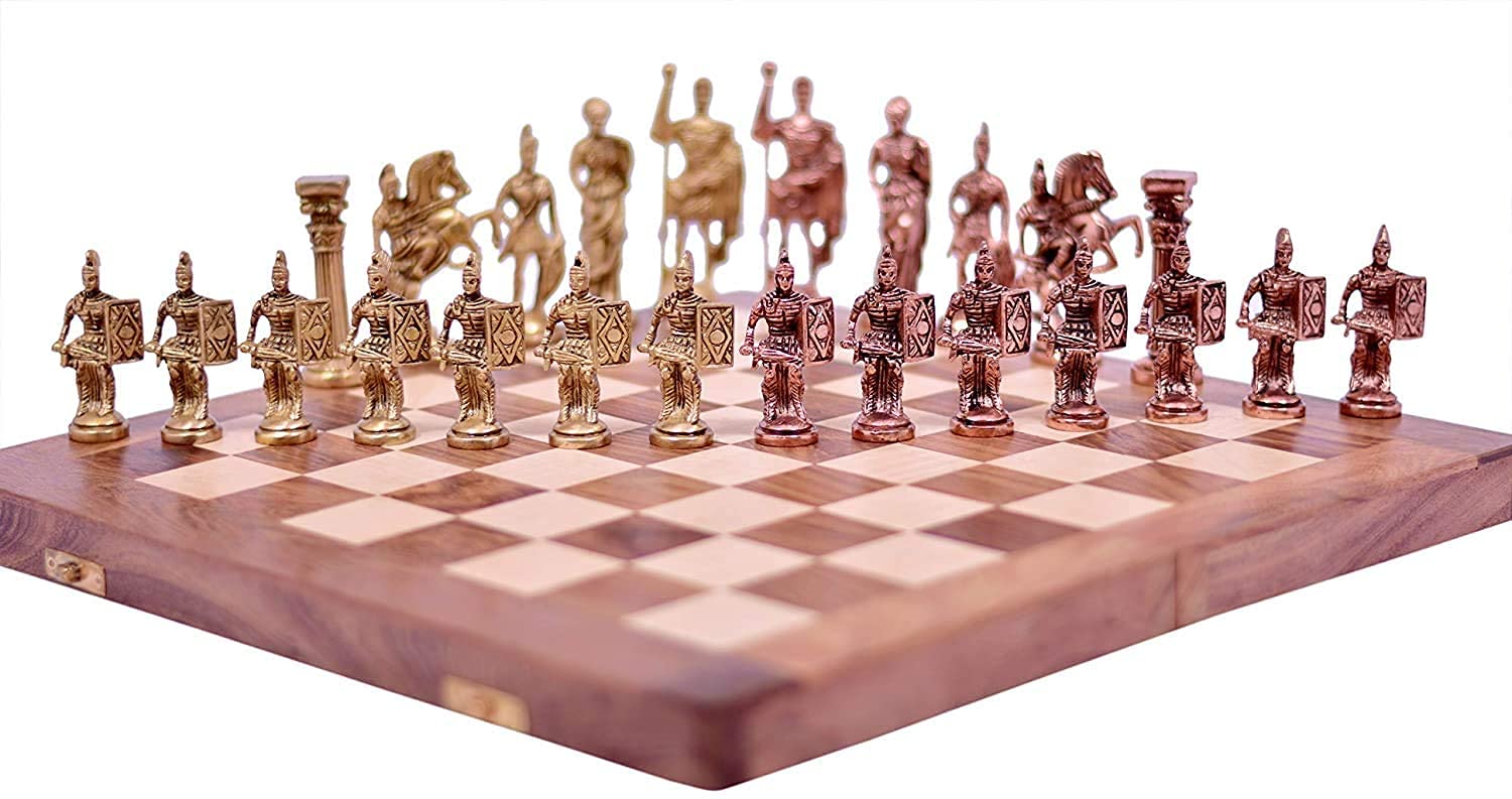 Brass Chess Board Game Set -(14″x14″) image 1